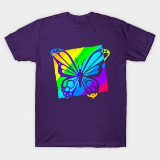 Rainbow butterfly Art T-Shirt